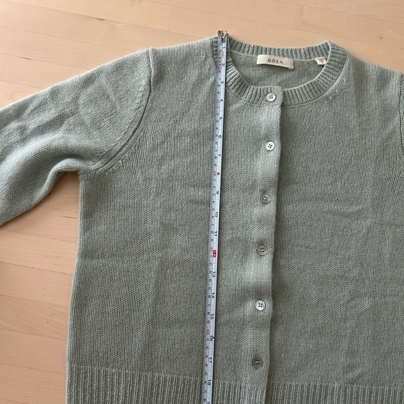 Doen The Danae Cashmere Crewneck Cardigan Size S in Tidepool - Picture 10 of 15